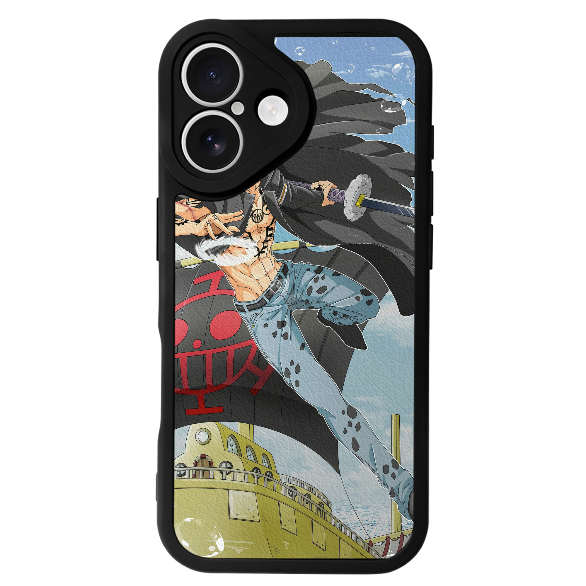 （画像用） ワンピース ONE PIECE 【iPhone 16シリーズ対応】シリコンスマホケース（レザー調） 材質：シリコン